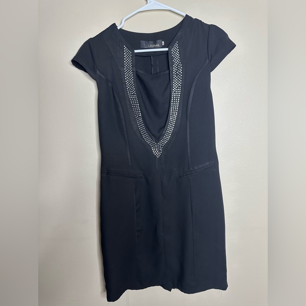 J.GUANL Black Dress